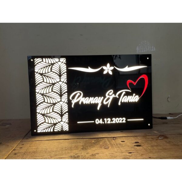 LED Waterproof Acrylic Home Name Plate