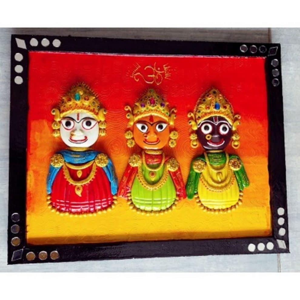 Wooden Gayatri Mantra Ethnic Wall Hanging HITCHKI