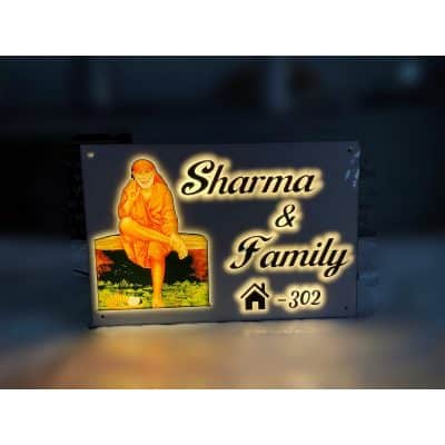 Sai Baba Led House Name Plate Divine Nameplate Online