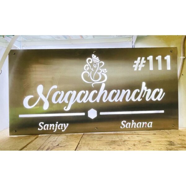 Stainless Steel 304 LED Villa Name Plate waterproof