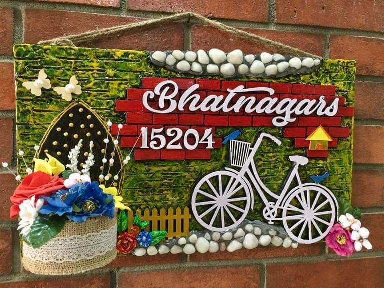 wooden crafts artwork house office door wall flat bungalow plaques hand made hitchki dot in personalized gifts 0012