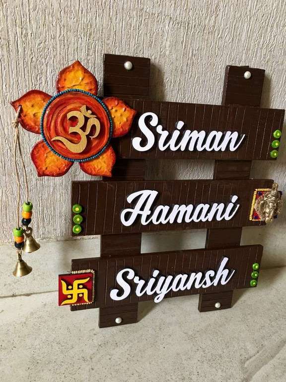 wooden name plates house
