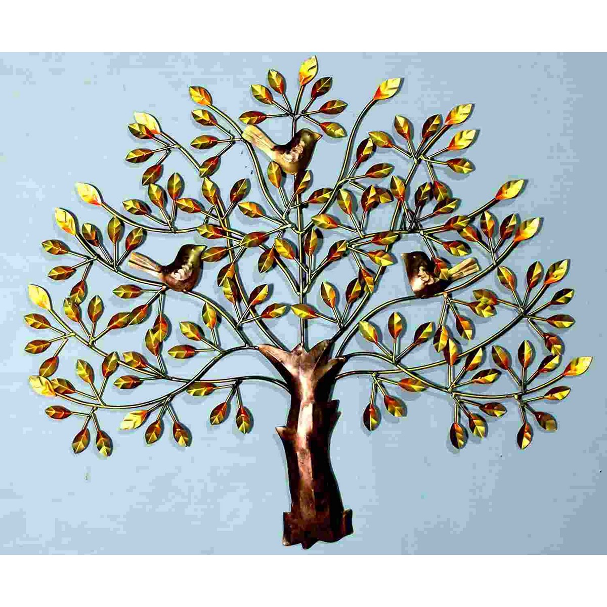 Golden Tree with Birds Decorative for Wall  