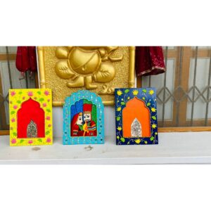 3 Piece Beautiful Handmade Jharokha Art For Your Home