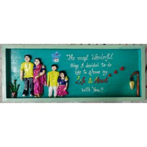 3D Customized Clay Art Family Frame Anniversary gifts