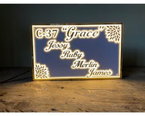 3D Embossed Letters LED House Name Plate