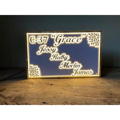 3D Embossed Letters LED House Name Plate