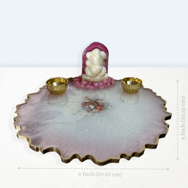 3D Ganesha Metallic Pooja Platter2