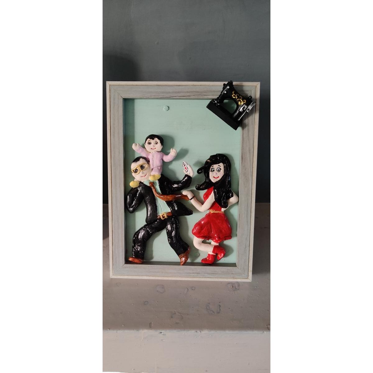 3D Personalized Clay Art Frame Desined for Indian Air Force  