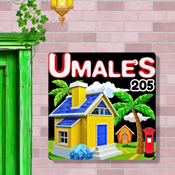 3D font acrylic door name square 3