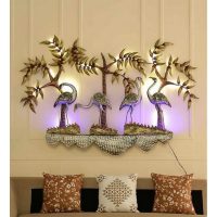 Trees amp 4 Cranes Decor with Light for Wall  