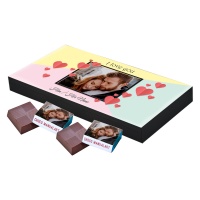 Valentines Day and I You Love Chocolates Gift 6pcs Best Love You Chocolates with Printed NamesPhotos