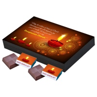Personalized Fathers Day Chocolates Box with Photograph Name and Message 18 Pcs Personalized Chocolate gift for Diwali