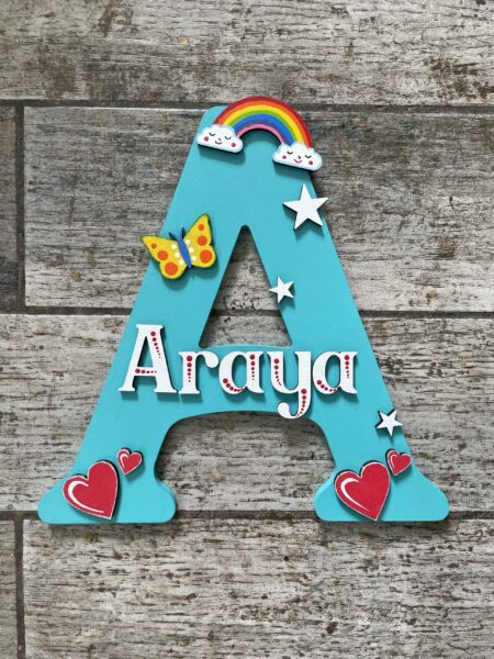 A letter Kids Nameplate