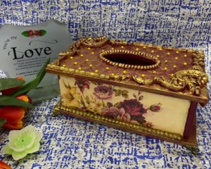 ANTIQUE MAROON TISSUE BOX 1