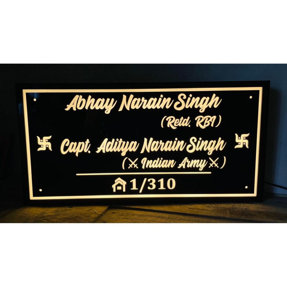 acrylic-army-name-plate-with-led-and-waterproof