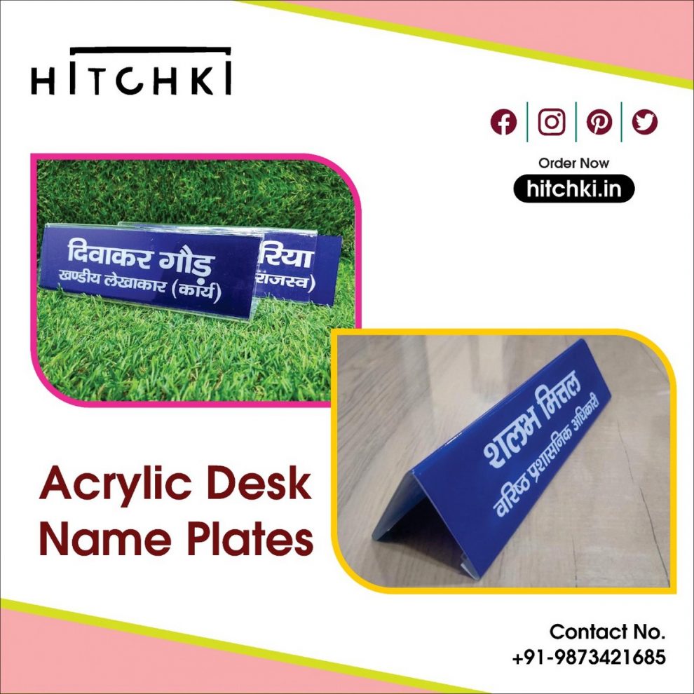 Acrylic Desk Nameplates Wholesale | HITCHKI