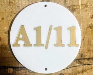 Acrylic Door Number Plate