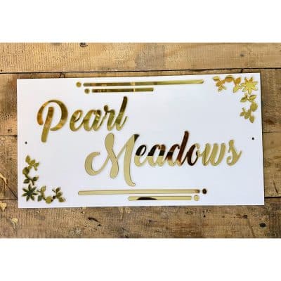 Acrylic Golden letters Home Name Plate