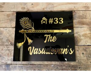 Acrylic Home Name Plate 5