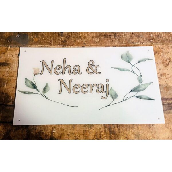 Acrylic Home Name Plate (UV Multicolor Print)2