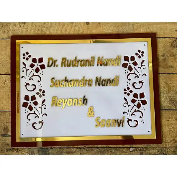 Acrylic Home Name Plate latest collection