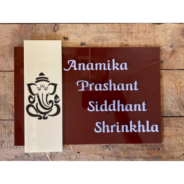 Acrylic Home Name Plate latest design