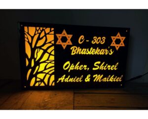 Acrylic House LED Waterproof Name Plate