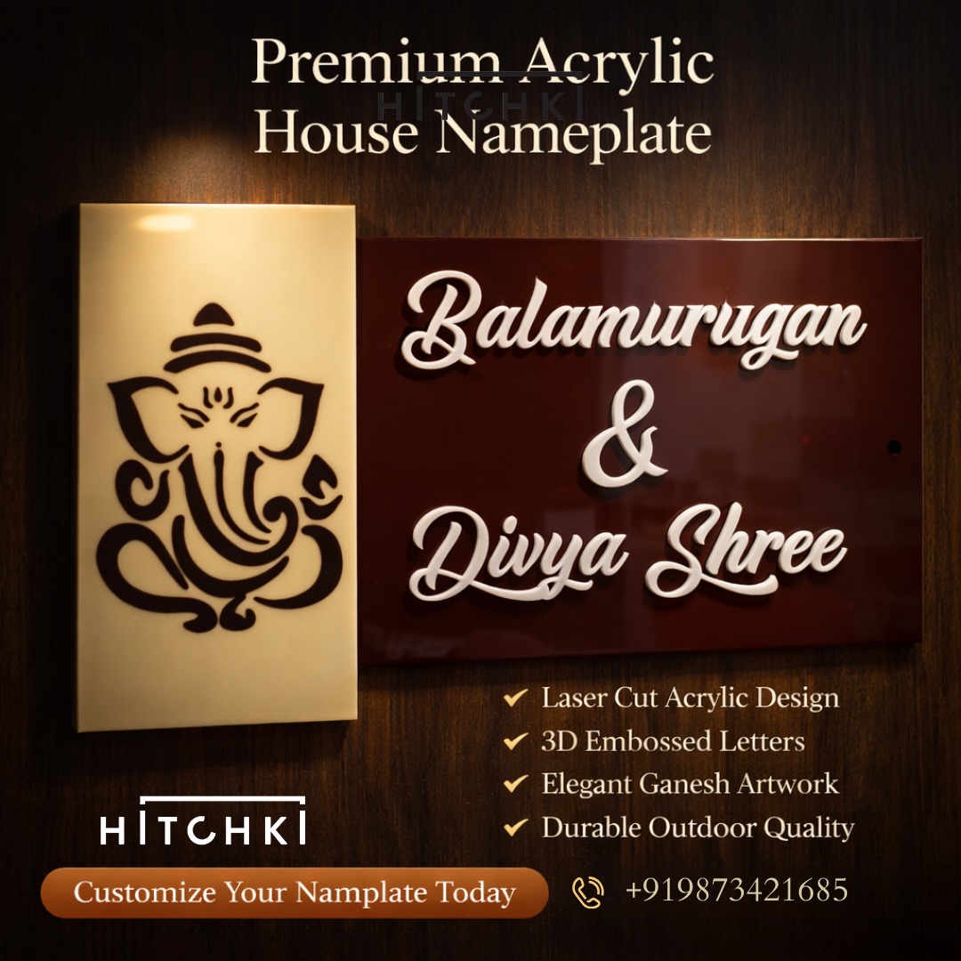 Acrylic House Nameplate Hitchki