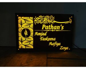 Acrylic LED Name Plate waterproof