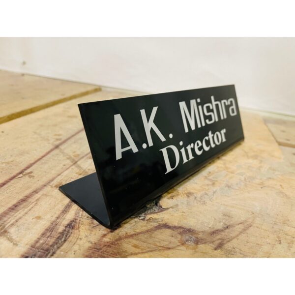 Acrylic Laser Engraved Table Name Plate 2