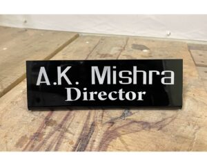 Acrylic Laser Engraved Table Name Plate