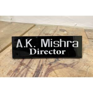 Acrylic Laser Engraved Table Name Plate
