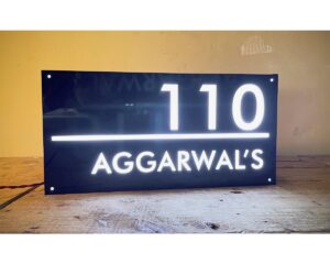 Acrylic Led House Name Plate