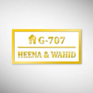 Acrylic Letters Home Nameplate