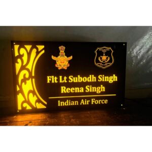Acrylic Personalised Army LED Name Plate