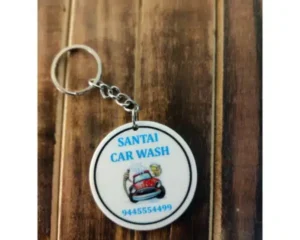 Acrylic UV Printed Car Wash Keychain