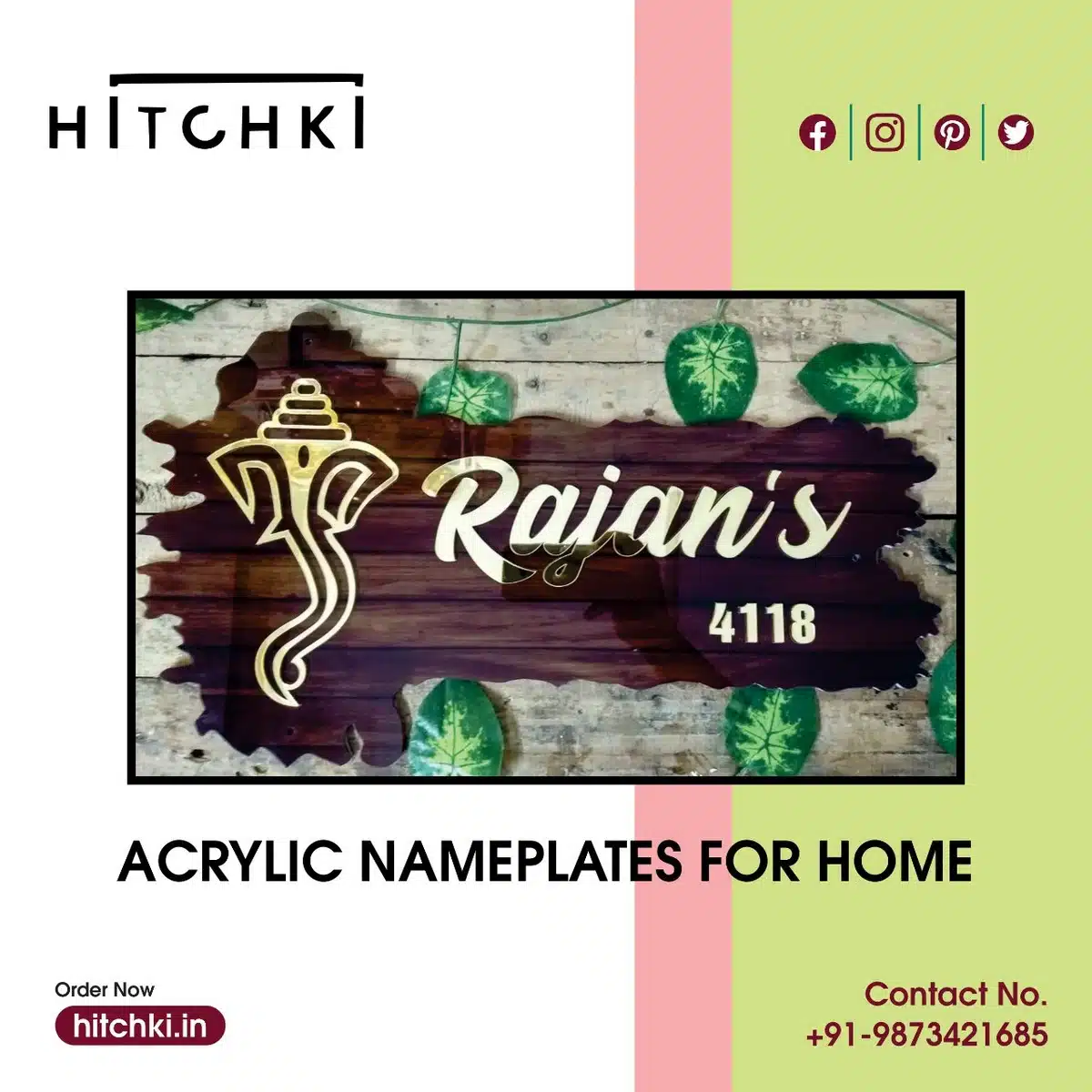 Acrylic nameplate for your beautiful home