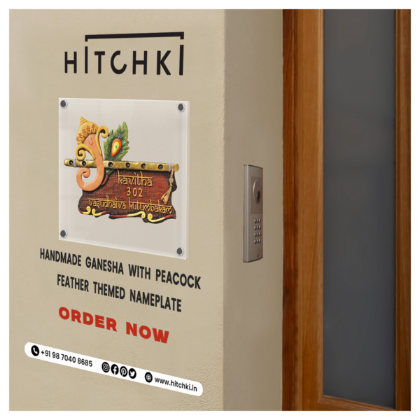 Add Divine Elegance with a Ganesha Themed Nameplate for Your Home