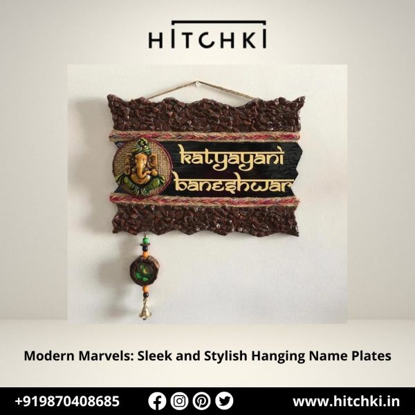 Add a Divine Touch to Your Home with a Ganesha Themed Hanging Name Plate