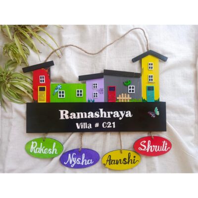 Add a Personal Touch to Your Home with Our Customized Wooden Nameplate 400x400