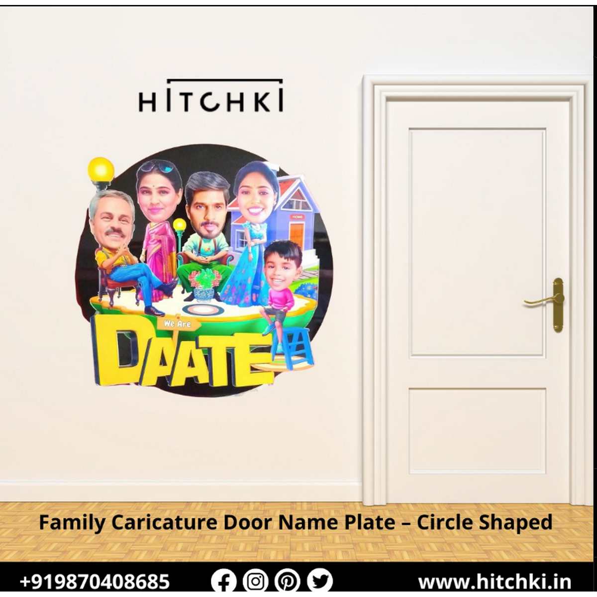 Add a Unique Touch to Your Home with a Family Caricature Name Plate