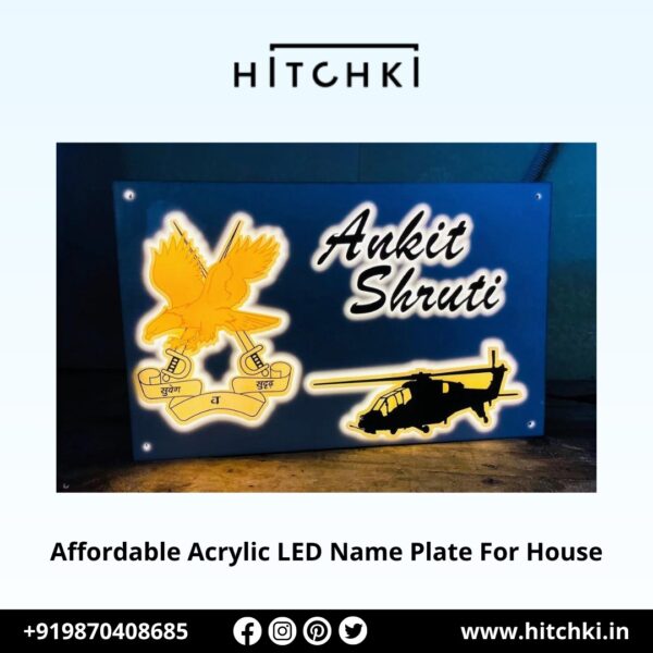 Affordable Acrylic LED Name Plates Illuminate Your Home with Style