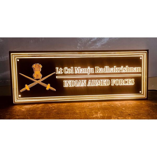 Armed Forces Acrylic Led Name Plate (2)