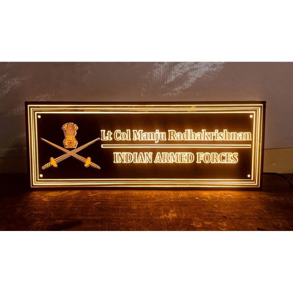 Armed Forces Acrylic Led Name Plate (5)