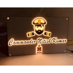 Army personalised led home name plate 2