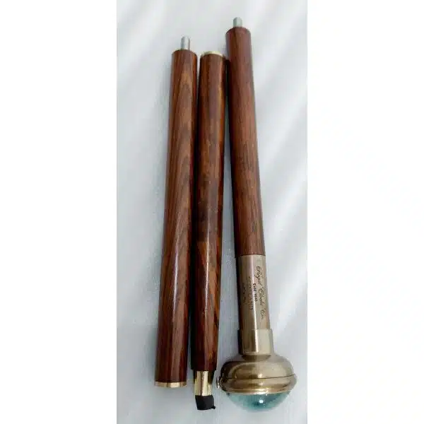 Authentic Looking Brass Wooden Material of Cane with Clock Online 3