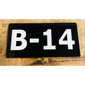 Beautiful Acrylic Door Number Plate Black and White