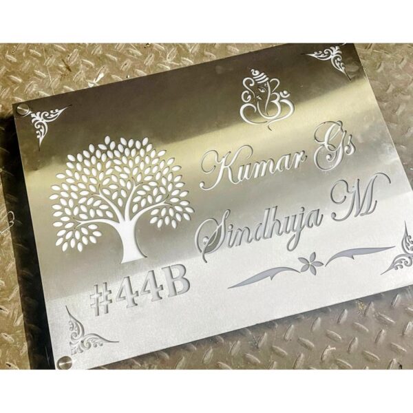 Beautiful And Affordable Stainless Steel 304 Grade Villa Waterproof Name Plate1