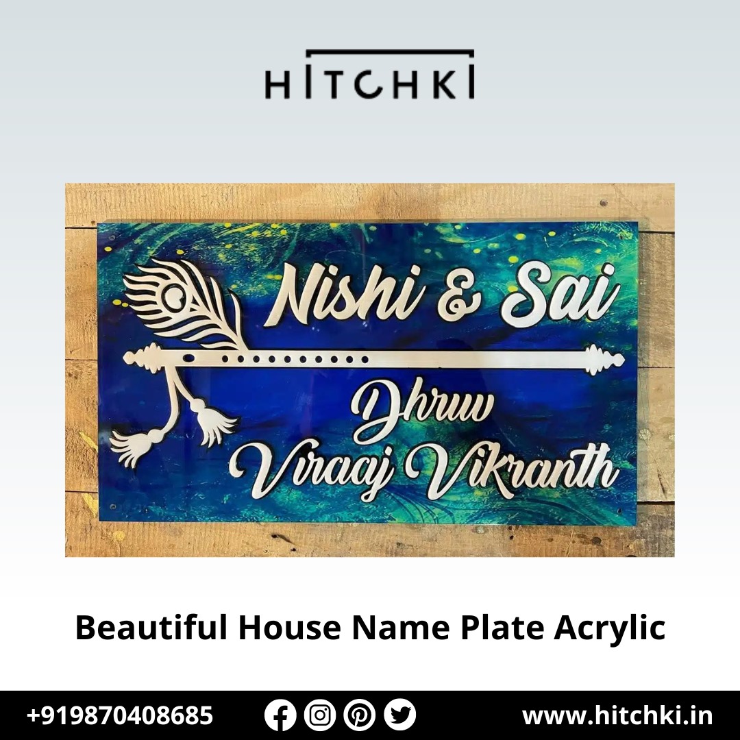 Beautiful Custom Acrylic House Name Plates With Unique Designs